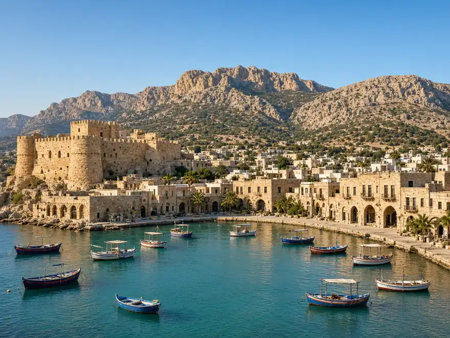 Girne limanı ve şehir manzarası